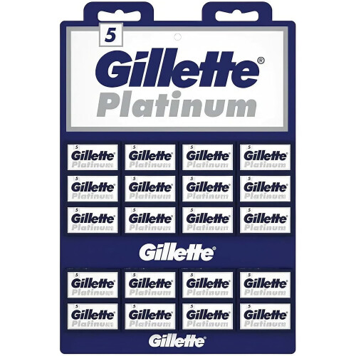 Gillette 100 Gillette Platinum Double Edge Rasierklingen