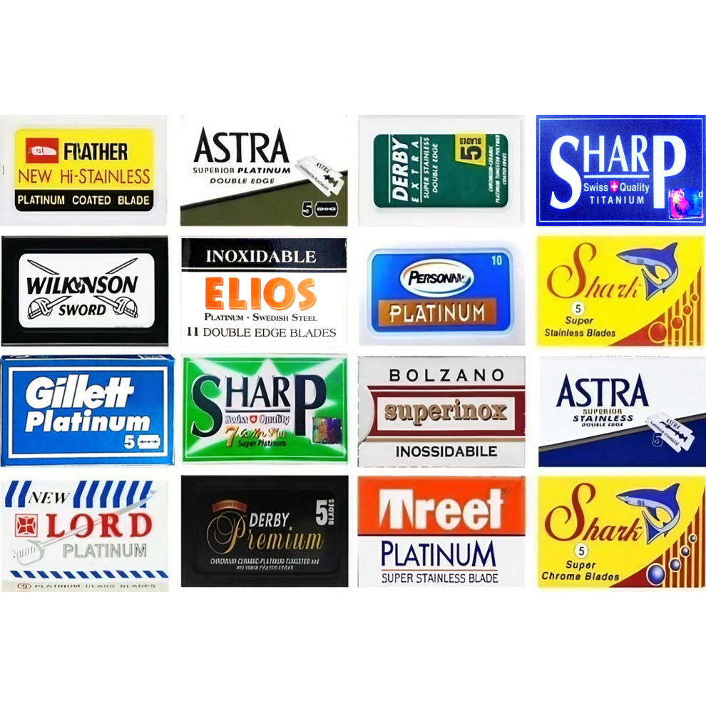 100 Excellent Quality Double Edge Razor Blades Sampler
