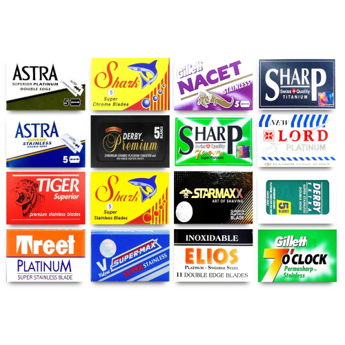 Gillette 100 Quality Double Edge Razor Blades (16 brands)