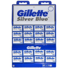 100 Gillette Silver Blue Double Edge Razor Blades