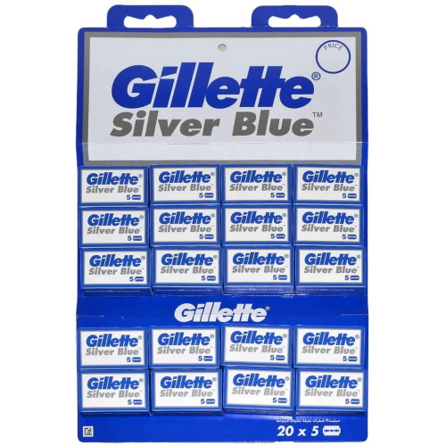 Gillette 100 Gillette Silver Blue Double Edge Razor Blades