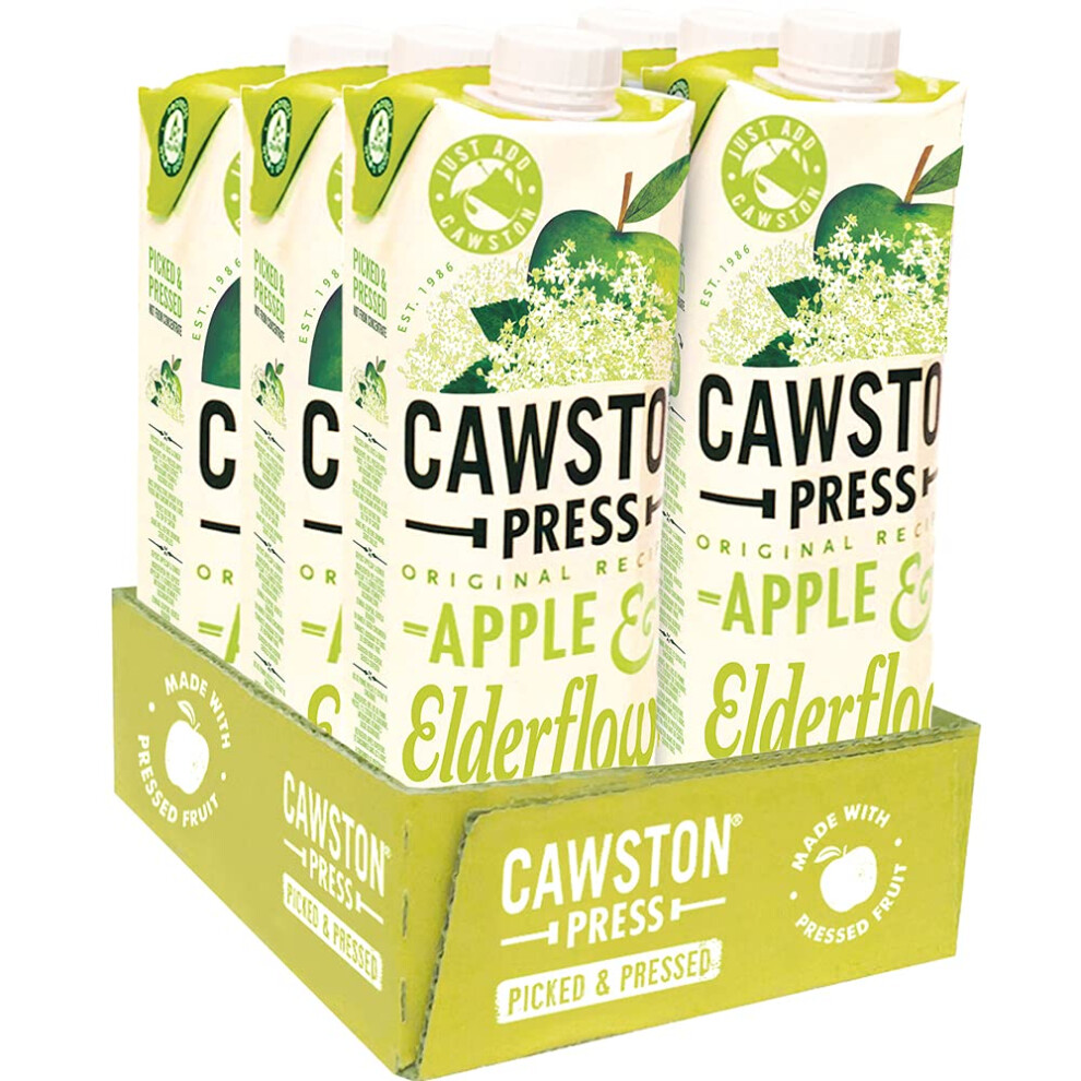 Cawston Press Apple & Elderflower Pressed Juice, 1 L, Pack Of 6