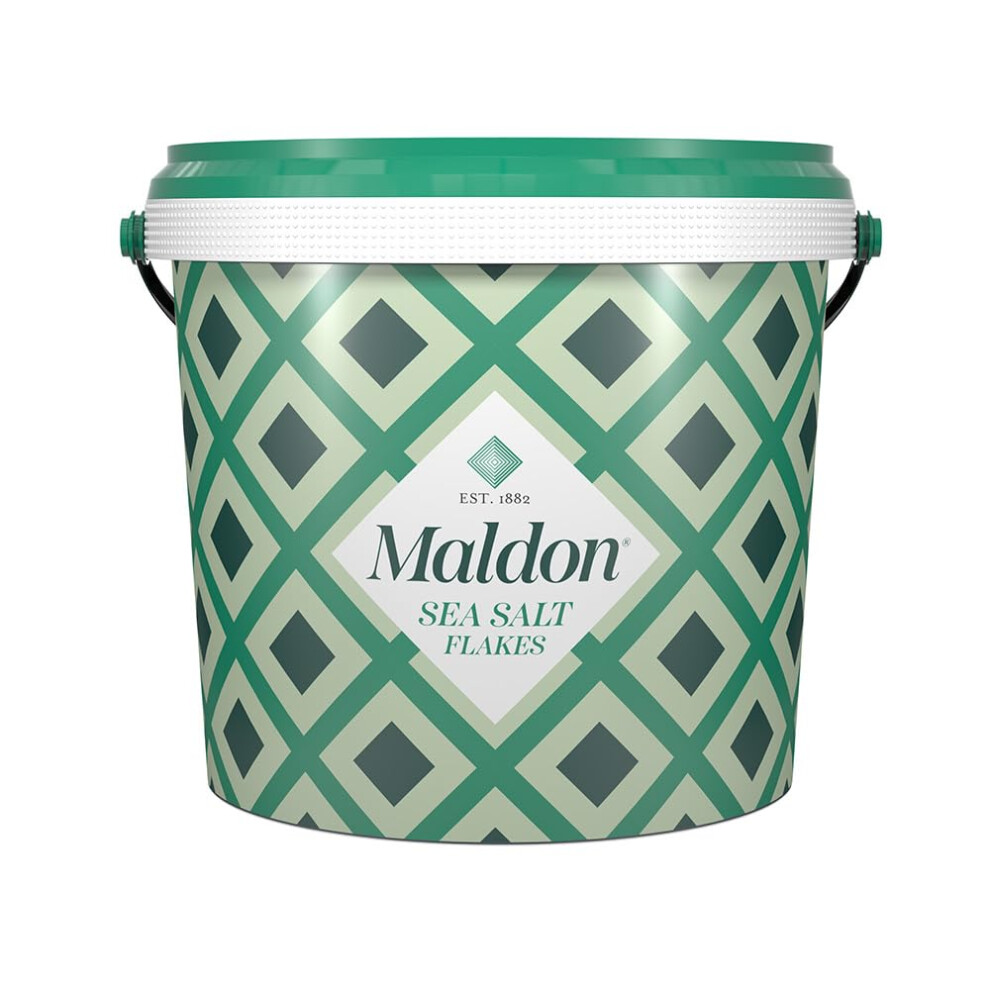 Maldon - Sea Salt Flakes, Unique Pyramid Shaped Salt Flakes, Perfect For A Wide Range Of Dishes, Hand-Harvested For Four Generations, 1.4Kg Tub