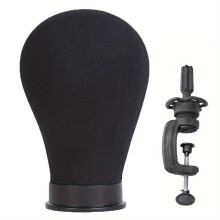 Pink 55 Canvas Block Head Mannequin Head For Hair Extension Lace Wigs Making And Display Styling
