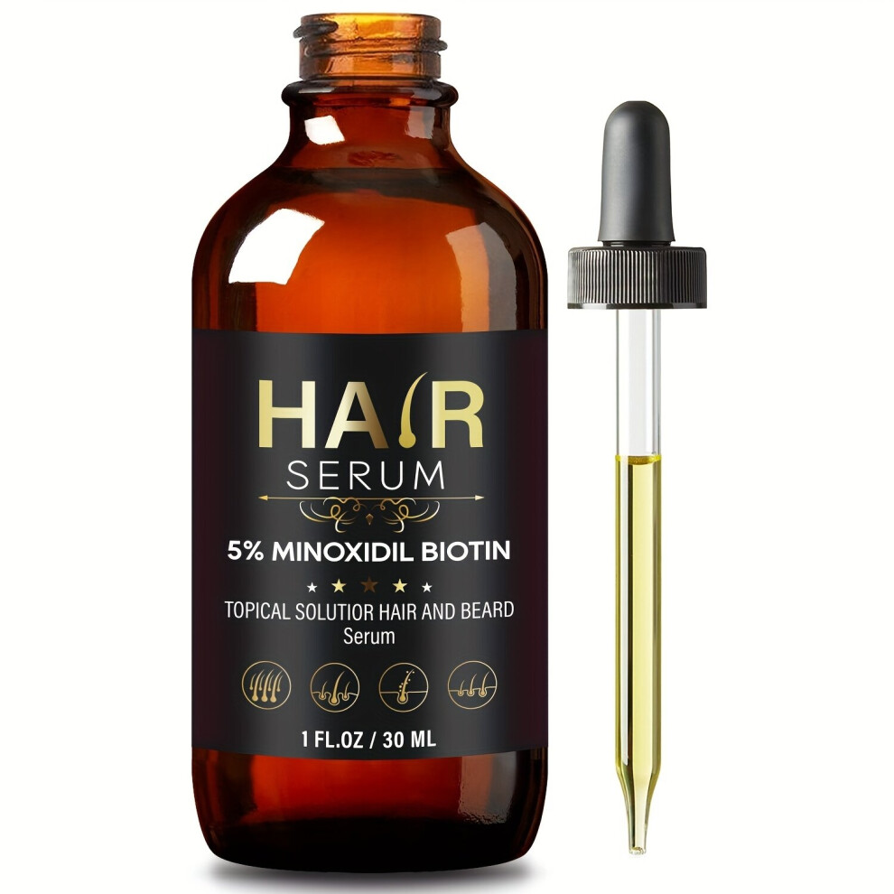 5 Minoxidil Hair Serum Biotin Topical Solution Hair And Beard Serum Hair Care Essential For Women Men