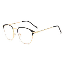 unisex vierkante polygoon bril voor mannen Vrouwen metalen frame bril gewone bril Bijziend Brillen -1,0 -2,5 -2