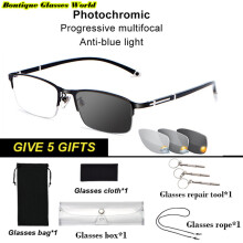 Tr90 Photochromic Reading Glasses Men Progressive Multifocal Anti Light Smart Eyeglasses Mens Vizmaxx Autofocus