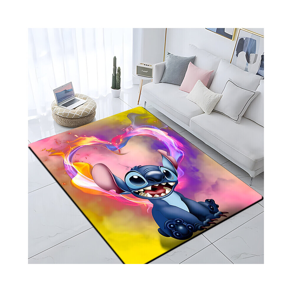 Childrens Room Floor Mat Star Stich Rugs 3D Printing Anime Mat Cartoon Living Room Bedroom Large Area Rug Carpet