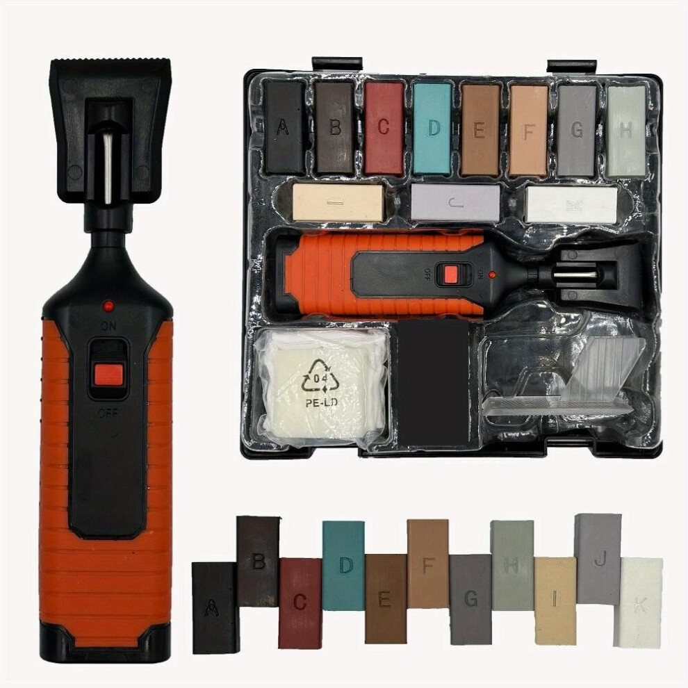 11pcs Tile Repair Kit Quick Dry Wax Step To Filling Crank By Melting Tool Hard Wax Avoids Re scratching Suitable For Tile Stone Porcelain