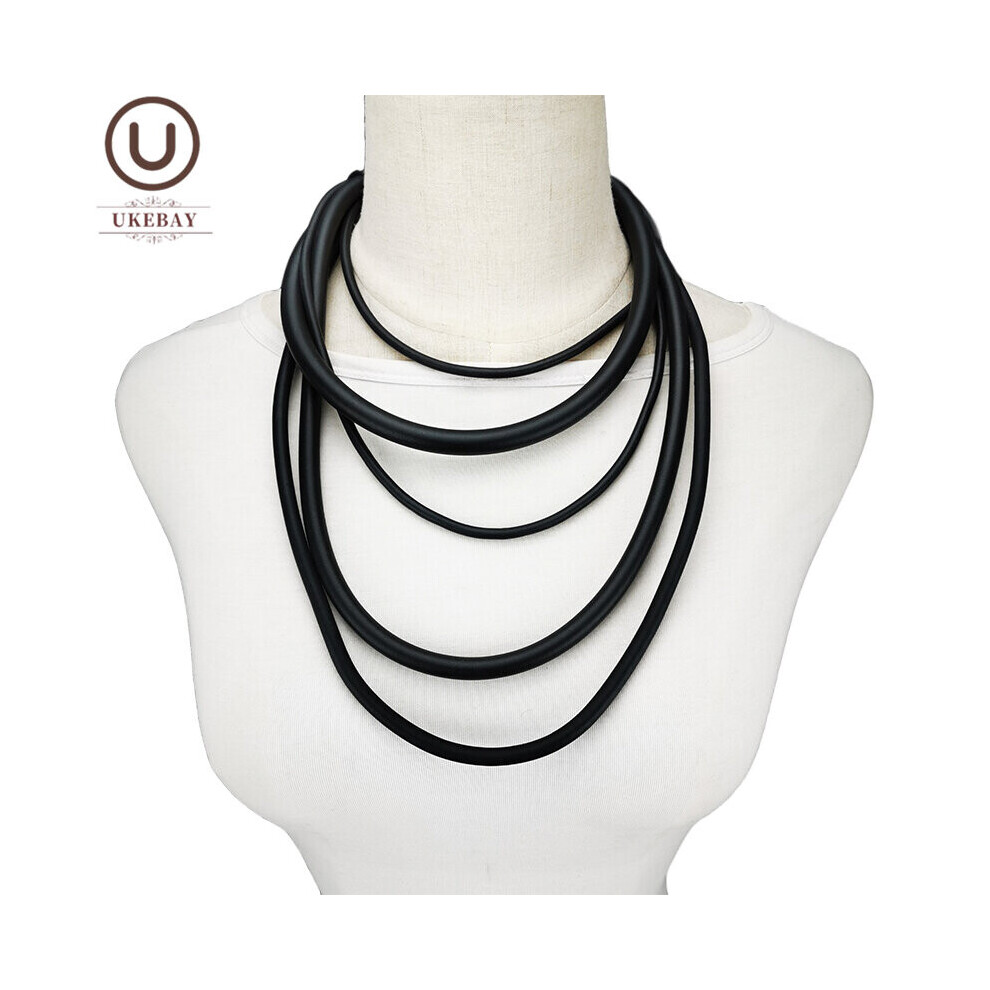Choker Necklace For Women Short Necklaces Rubber Rope Jewelry Punk Accessories Jewellery Gift