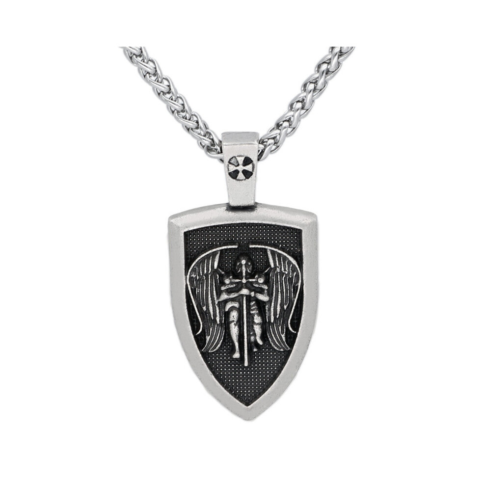 Mythological Archangel St.Michael Protect Saint Shield Pendant Religious Amulet Jewelry