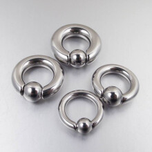 Big Ball Stainless Steel Captive Hoop Rings BCR Eyebrow Tragus Ear Piercing Nose Closure PA Ring Nipple Body Jewelry