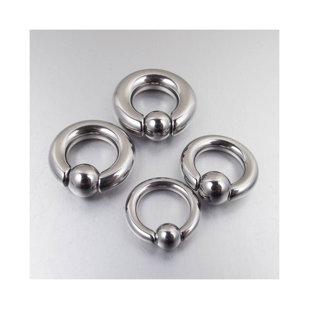 Big Ball Stainless Steel Captive Hoop Rings Bcr Eyebrow Tragus Ear Piercing Nose Closure Pa Ring Nipple Body Jewelry Multicoloured