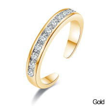 Legierung Kristall Fuß Ring Einstellbare Öffnung Zehenring für Frauen Mädchen Sommer Strand Urlaub Schmuck Fingerring