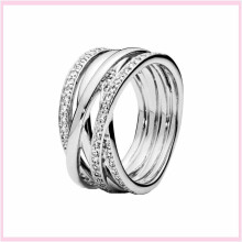 Finger Rings For Women 925 Silver Cubic Zircon Crystal Stackable Geometric Ring Wedding Anillo Jewelry Gift