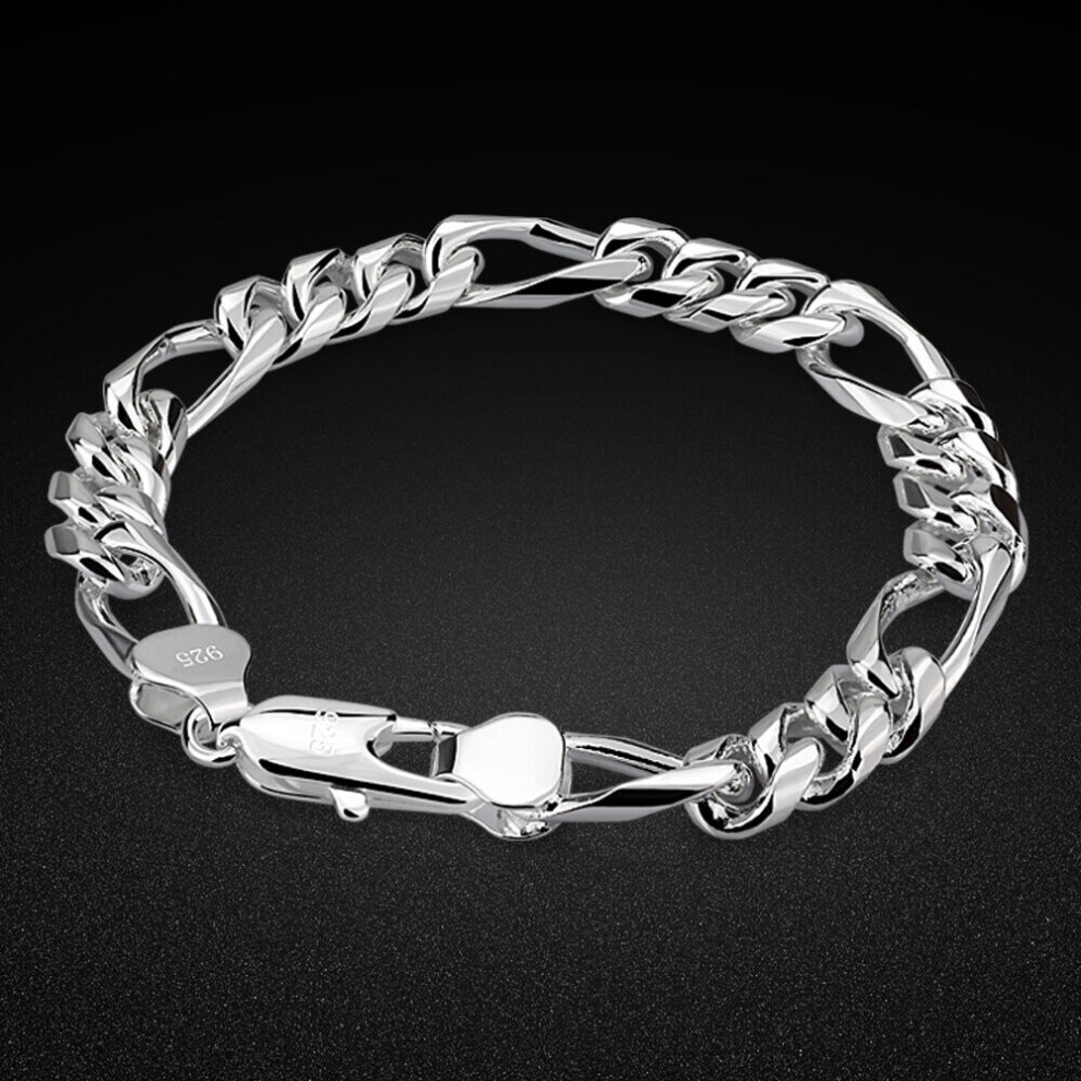mens silver jewelry 925 sterling silver bracelet solid silver bracelet charm mens bijoux birthday present