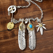 Takahashi Goro SHEYUGOROS Feather Necklace Men's Necklace Women's Sweater Chain Star Same Paragraph