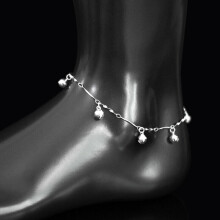 Bohemia Bells riipus Sexy Anklets 925 Sterling Silver Bell Sound Beach Foot Chain rannerenkaat Naiset & tyttö korut lahja