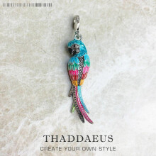 Ciondolo colorato del pappagallo in argento Sterling 925 Dangle Charm Donne Gioielleria