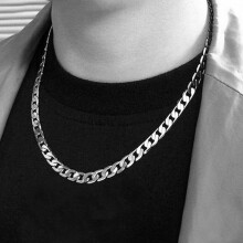 925 Collana in argento sterling per uomo 16/18/20/22/24 pollici classico 8MM catena gioielli matrimonio Natale