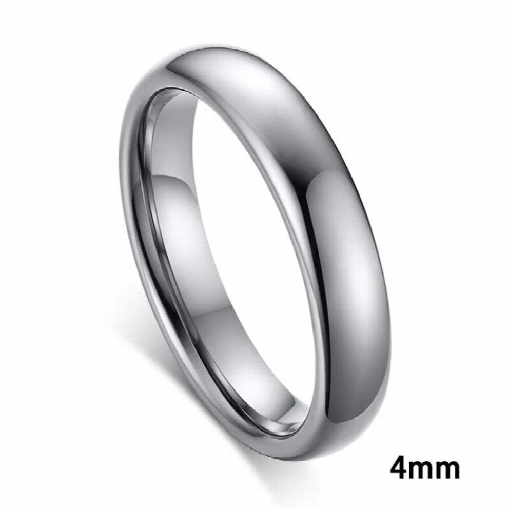 Silver Tungsten Name Rings High Personalized Wedding Ring for Men and Women