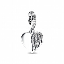 Jarná séria HEART & ANGEL DANGLE CHARM Diy Bead Fit Snake Chain Bracelet Bangle Jewerlry Accessories P1486