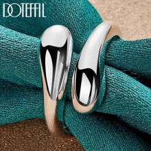925 Sterling Silver Water Droplets/Raindrops Ring For Women Wedding Engagement Party Charm Jewelry