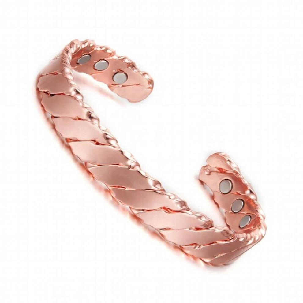 Magnetic Copper Bracelet Men Adjustable Open Cuff Therapy Magnetic Bracelets Copper Charms Bracelets Bangles Women Men