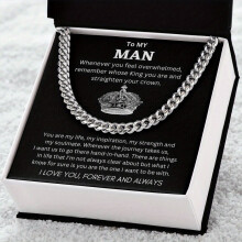 1pc Creative To My Man Cuban Unique High Materials Beautifully Gift For Him Silver Pendant Necklace Decorative Accessories For Holiday Party Gift Men