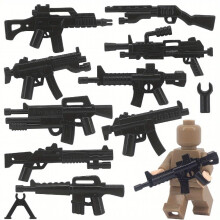 11 Piece Military Series Building Blocks Set Style Weapon Pack with Shooting Rifles Perfect Birthday Gift for Kids