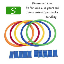 10PCS Outdoor Fun Game Jumping Ring Kindergarten Teaching Sports Toys Hopscotch Jump To The Grid Kid Sensory Training Equipment