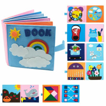 Lavable Montessori Niños Pequeños Busy Board 3D Baby Story Libro de Tela Aprendizaje Temprano Educación Hábitos Conocimiento Desarrollar