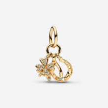 Šťastný ďatelina Wishbone & podkova Dangle Charm pre dámske náramok DIY šperky rok narodeniny darček