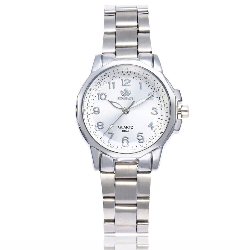 Women Stainless Steel Band Analog Quartz Round Wrist Watch Watches Top reloj