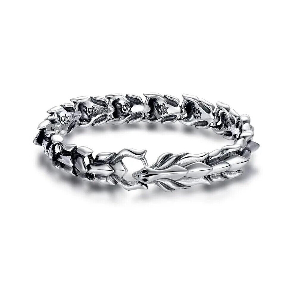 925 silver keel Bracelet men's pure knuckle BRACELET domineering trendsetter jewelry