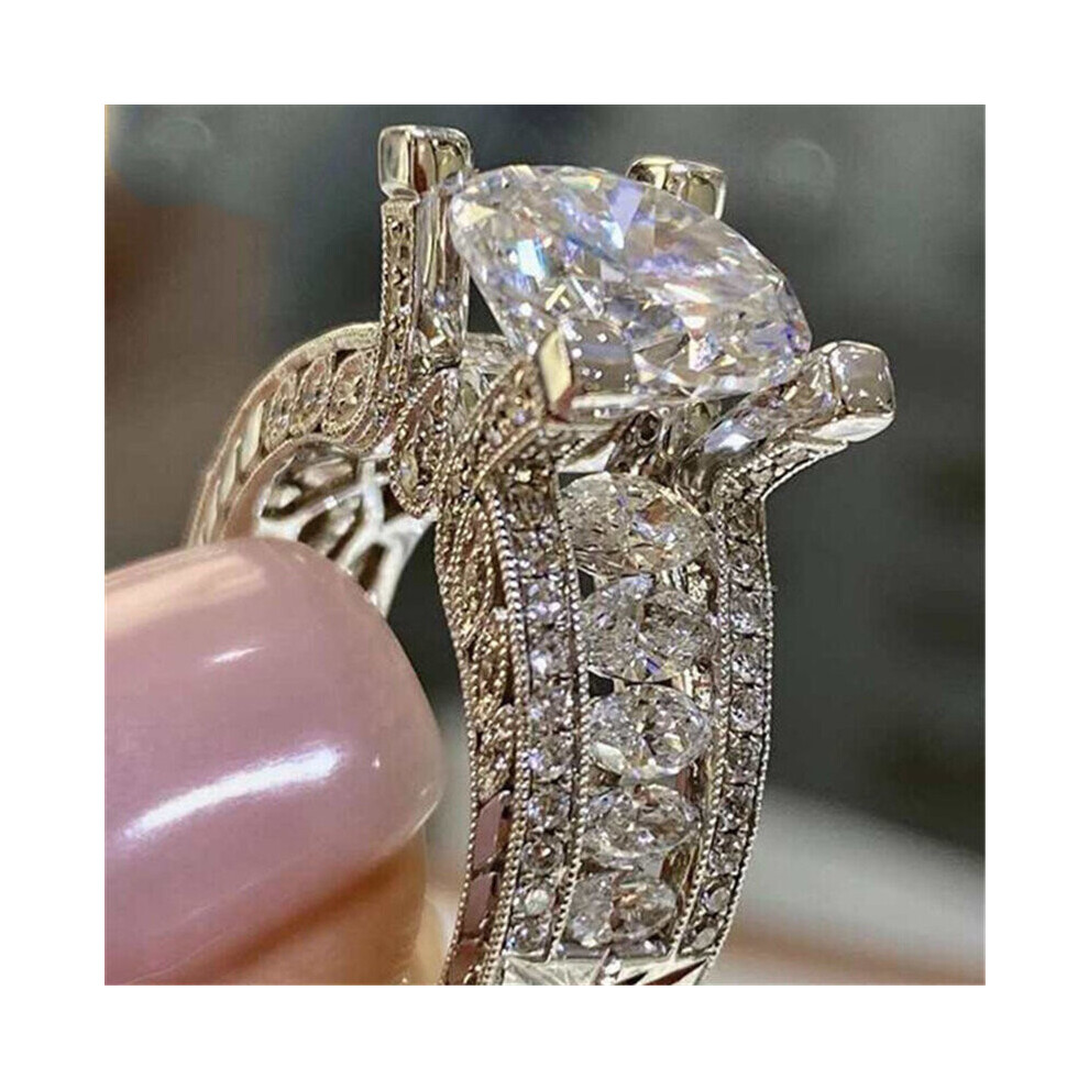 Origin Sterling Silver 925 Jewelry Natural Moissanite Ring Cushion Zirconia Anillos Tension Setting Square Gemstone Ring box