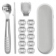 Foot Care Foot Scraper Stainless Steel Callus Rasp With 10 Replacement Blades To Remove Dead Skin Callus For Foot Care With Boxes