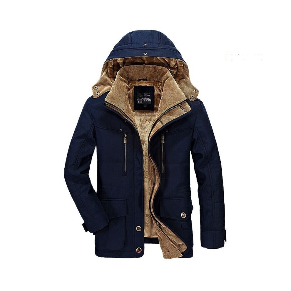 Men Long Down Jackets Winter Coats Hooded Casual Warm Parkas 6XL Good Male Fit Winter Coats Multi-pocket Cargo Jackets