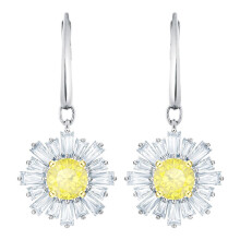Pendientes de cristal en forma de sol amarillo, regalo romántico para mujer