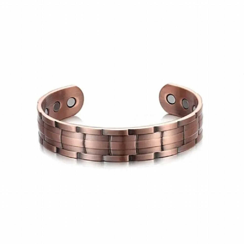 Vintage Magnetic Pain Relief Grid Bangle Bracelet Arthritis Pain Therapy Cuff Women Men Health Therapy Jewelry Open Bracelet