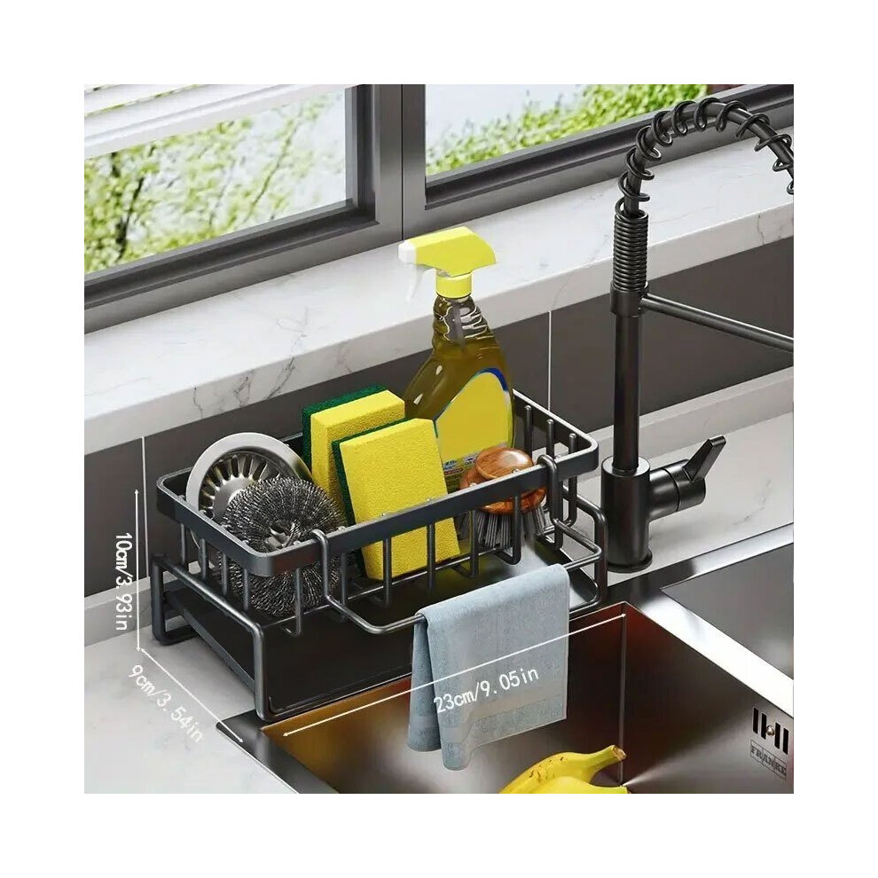 1pc Soon Neat Kitchen Sink Caddy sponge Holder For Kitchen Sink sponge Holder Stainless Steel Sponge Holder 316 Stainless Steel 22 86 X 8 89 X 9 91 Cm