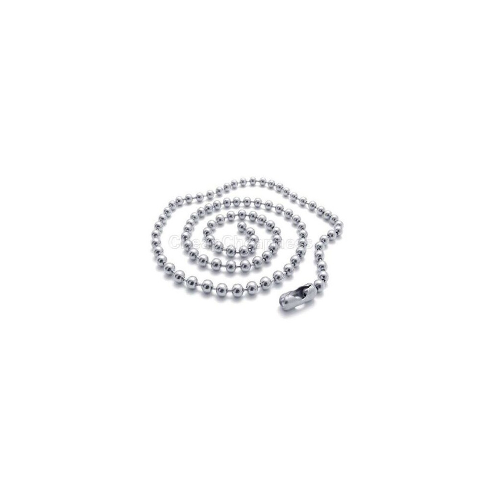1pc Military Mens Necklace Ball Bead Chain Link For Dog Tag&Pendant