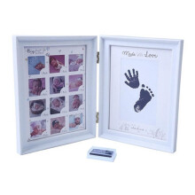 Neonato impronta della mano impronta del piede primo anno immagine fai da te famiglia memoria foto cornice decorazione maison ????? ??? ??????????