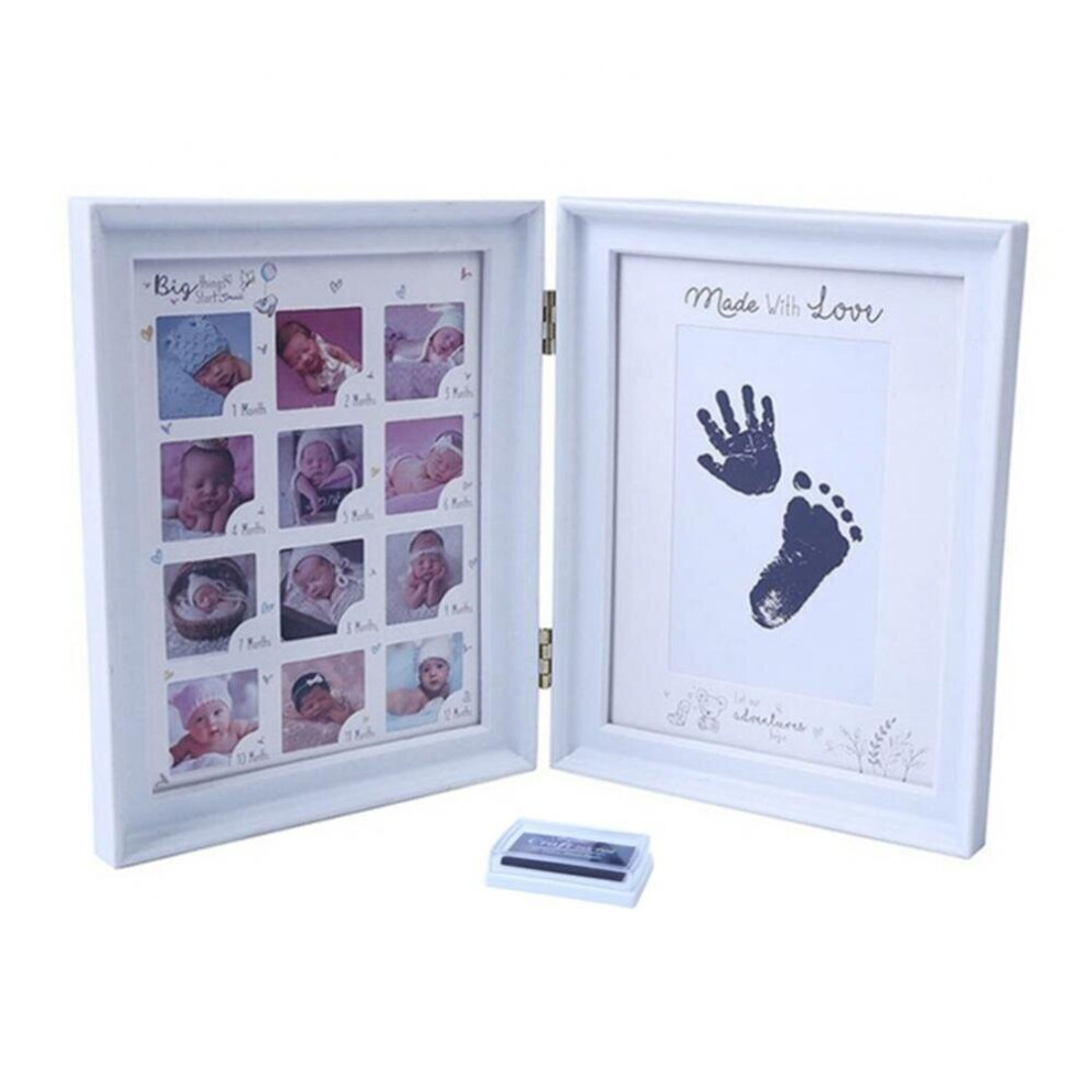 Infant Baby Handprint Footprint First Year Picture DIY Family Memory Photo Frame decoration maison ????? ??? ??????????