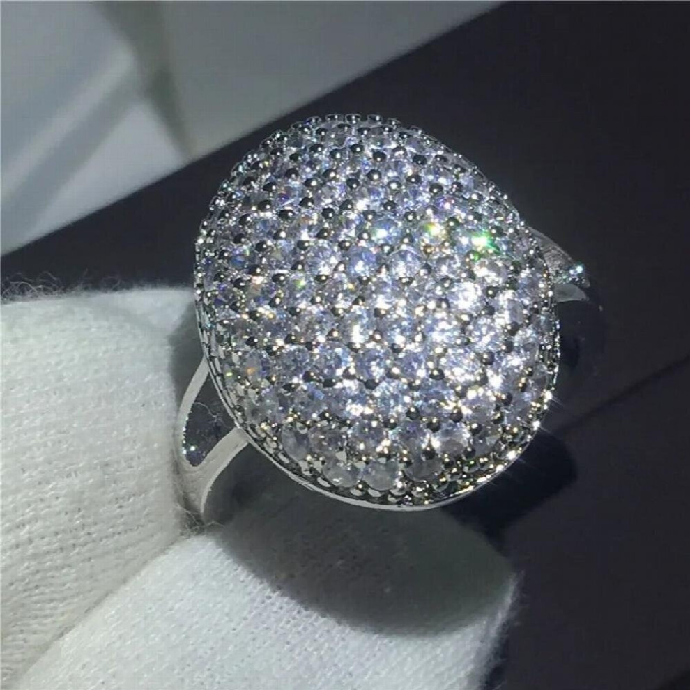 Bella ring Pave setting AAAAA zircon Stone cz Engagement Wedding Band Rings for women men Silver Bridal Jewelry