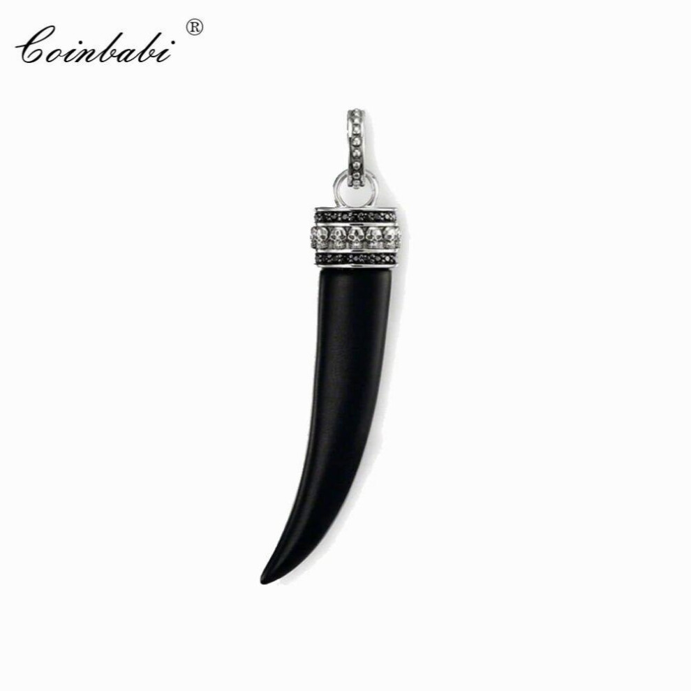 Pendant Tigers Tooth 925 Sterling Silver For Men Classic Gift Europe Style Pendant Fit Link Necklace