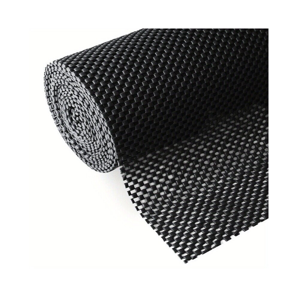 1 Roll Silicone Pot Mat Drawer Pad Cabinet Mat Non slip Shelf Drawer Liner Non Adhesive Non Slip Durable Strong Long Size For Drawers Shelves Cabinets