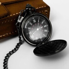 Retro Sileä Miesten taskukello Hopea Puolan kvartsi Pocket Fob kellot riipus ketjun relojes de bolsillo kanssa
