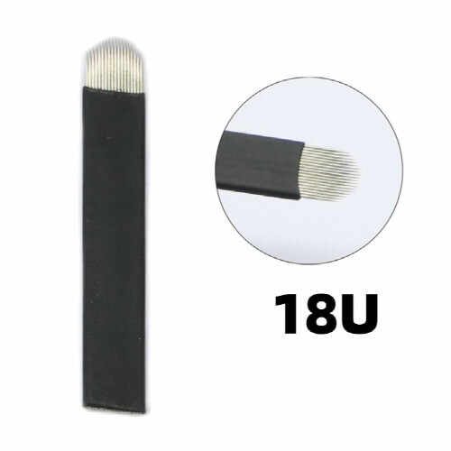 50pcs U Shape Disposable Microblading Needles Permanent Makeup Supplies Manual Eyebrow Shading Blades