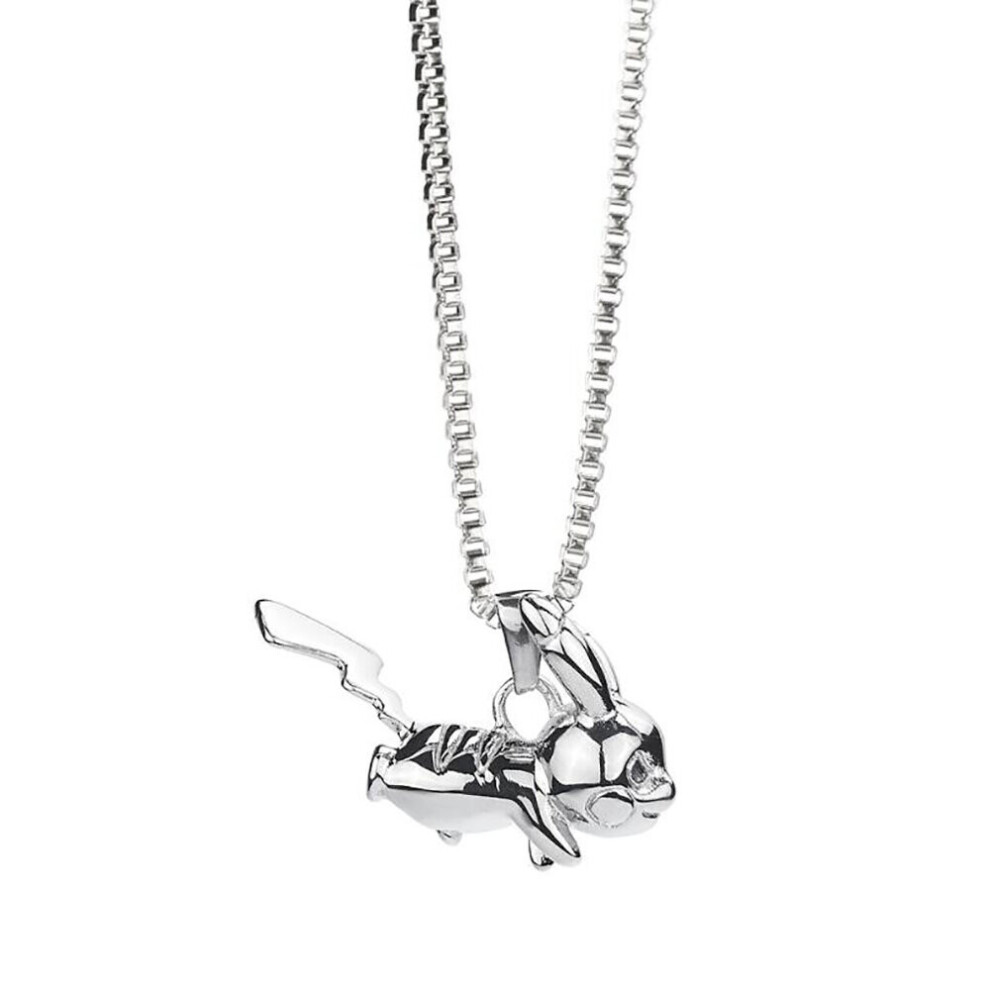 Stainless Steel Hip Hop Street Dance Pikachu Blessed Pendant Necklace Jewelry Gift For Him with Chain